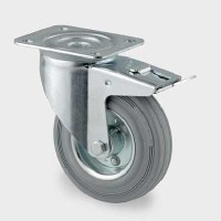 Roata pivotanta din otel cu frana 200 mm - 205 kg TENTE 3477DIR200P63