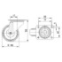 Roata pivotanta din poliamida 100 mm - 150 kg TENTE 3470UAR100P62 red [2]