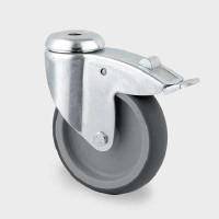 Roata pivotanta din polipropilena, cu frana 100 mm - 80 kg TENTE 2477PJO100P30-11