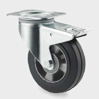 Roata pivotanta cu frana din aluminiu 200  mm - 350 kg TENTE 3477IEP200P63