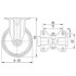 Roata fixa din poliamida 125 mm - 250 kg TENTE 3478UFR125P62 [2]