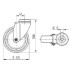 Roata pivotanta polipropilena 125 mm - 100 kg TENTE 2470PJO125P30-11 [2]