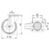Roata pivotanta din poliamida 125 mm - 250 kg TENTE 3470UFR125P62 grey [2]