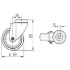 Roata pivotanta polipropilena 100 mm - 80 kg TENTE 2470PJO100P30-11 [2]