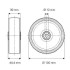 Roata din otel  100 mm - 70 kg TENTE DIR100x30-Ø12 [2]