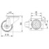 Roata din polipropilena pivotanta 80 mm - 70 kg TENTE 3470PVR080P62 [2]