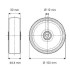 Roata din poliamida 100 mm - 150 kg TENTE UAR100x32-Ø12 HL44,4 red [2]
