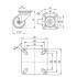 Roata pivotanta polipropilena 50 mm cu furca din inox - 40 kg 7470PJO050P40 TENTE  [2]