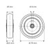 Roata poliuretan 75 mm - 75 kg TENTE PJO075x25-Ø8 [2]