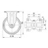 Roata din poliamida ,  fixa 80 mm - 150 kg TENTE 3478UAR080P62 grey [2]