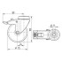 Roata pivotanta poliuretan cu frana 75 mm - 75 kg TENTE 2477PJO075P30-11 [2]