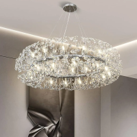 Candelabru Cristal MINUET 12x G9, Diametru 60cm, Argintiu Lucios, Inaltime Reglabila Candelabru Cristal MINUET 12x G9, Diametru 60cm, Argintiu Lucios, Inaltime Reglabila