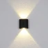 Aplica LED Fantas de Exterior si Interior, 2 Surse x 1W, IP65, Metalic, Negru, 3000K [4]