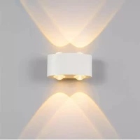 Aplica LED Fantas de Exterior si Interior, 4 Surse x 1W, IP65, Metalic, Alb, 3000K Aplica LED Fantas de Exterior si Interior, 4 Surse x 1W, IP65, Metalic, Alb, 3000K