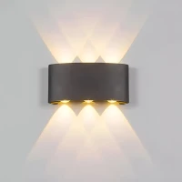 Aplica LED Fantas de Exterior si Interior, 6 Surse x 1W, IP65, Metalic, Negru, 3000K Aplica LED Fantas de Exterior si Interior, 6 Surse x 1W, IP65, Metalic, Negru, 3000K