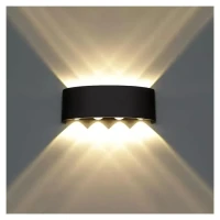 Aplica LED Fantas de Exterior si Interior, 8 Surse x 1W, IP65, Metalic, Negru, 3000K Aplica LED Fantas de Exterior si Interior, 8 Surse x 1W, IP65, Metalic, Negru, 3000K