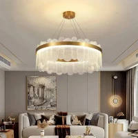 Candelabru LED cu Telecomanda Alonzo 93W Dimabil Diametru 60cm Auriu Candelabru LED cu Telecomanda Alonzo 93W Dimabil Diametru 60cm Auriu
