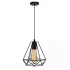 Lustra Forma Diamant, STRUKTUR, 1xE27, Negru, Metal [2]
