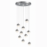Lustra LED suspendata cu telecomanda JEREMIAS 132W, 10 Elemente, lumina Rece/Calda/Neutra, Dimabila, Argintiu [3]