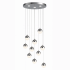 Lustra LED suspendata cu telecomanda JEREMIAS 132W, 10 Elemente, lumina Rece/Calda/Neutra, Dimabila, Argintiu [4]