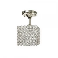 Lustra Catrina, 1xE27, Crom, Metal si Cristal Lustra Catrina, 1xE27, Crom, Metal si Cristal