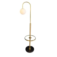 Lampadar Rodney 1x E27 Alb Auriu Lampadar Rodney 1x E27 Alb Auriu