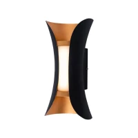 Aplica Exterior Ucrus, 12W, Negru cu Auriu, 3000K Aplica Exterior Ucrus, 12W, Negru cu Auriu, 3000K