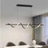 Lustra LED suspendata cu telecomanda AMINIA 80W, Liniara, lumina Rece/Calda/Neutra, Dimabila, Negru, Inaltime Reglabila [2]
