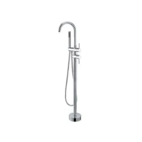 Baterie de Podea cu Cadru Rotund, Alama Sanitara, Crom, CF2032 Baterie de Podea cu Cadru Rotund, Alama Sanitara, Crom, CF2032