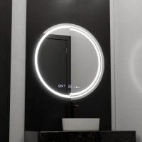 Oglinda LED Rotunda, 60cm, Senzor MotionGlow Consuel Marcello, Sistem Dezaburire, Ceas & Termometru, Dimabila Oglinda LED Rotunda, 60cm, Senzor MotionGlow Consuel Marcello, Sistem Dezaburire, Ceas & Termometru, Dimabila