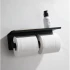 Suport Dublu Hartie Igienica cu Suport Telefon/Parfum Negru GJ603 [2]