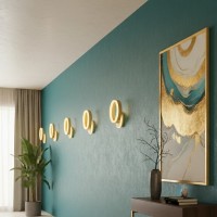 Aplica LED cu Telecomanda, Dario, 33W, Lumina Rece/Calda/Neutra, Auriu