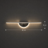 Aplica LED Decorativa BARAM, 21W, 60cm, Lumina Calda / Neutra/ Rece, Negru, Metal si Acril [4]