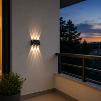 Aplica LED Exterior Solaris, 6 Surse de lumina, Lumina Calda, ABS si Plastic, Negru Aplica LED Exterior Solaris, 6 Surse de lumina, Lumina Calda, ABS si Plastic, Negru