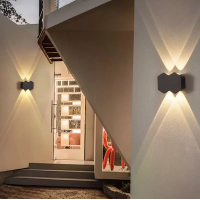 Aplica LED AX231, Exterior si Interior, 4 Surse, 10W, Negru, 3000K Aplica LED AX231, Exterior si Interior, 4 Surse, 10W, Negru, 3000K
