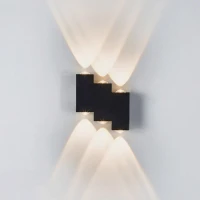 Aplica LED AX232, Exterior, 6 Surse, 6W, Negru, 3000K