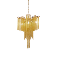Candelabru Aurora, 4xE14, Diametru 43 cm, Inaltime 68 cm, Auriu, Metal