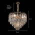 Candelabru Cristal VELVET Eleganza, 9xE14, D50 cm, Auriu, Inaltime Reglabila, Metal si Cristal [4]