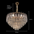 Candelabru Cristal VELVET Eleganza, 12xE14, D60 cm, Auriu, Inaltime Reglabila, Metal si Cristall [4]