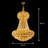 Candelabru Cristal CASTRUM Nobile 5xE14, D40 cm, Auriu, Inaltime Reglabila, Metal si Cristal [4]
