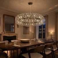 Candelabru Cristal SEGOVIA Magno 12x E14, Diametru 60cm, Crom Lucios, Inaltime Reglabila Candelabru Cristal SEGOVIA Magno 12x E14, Diametru 60cm, Crom Lucios, Inaltime Reglabila