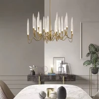 Candelabru Cristal Delta 12XG4 Auriu Candelabru Cristal Delta 12XG4 Auriu