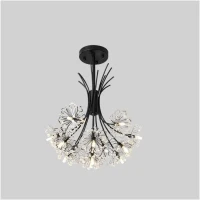 Candelabru Cristal PETERHOF Petito, 13xG4, Diametru 52 cm, Negru Candelabru Cristal PETERHOF Petito, 13xG4, Diametru 52 cm, Negru