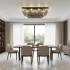 Candelabru Cristal, Brady, 14xE14, Rectangular, Gri [3]