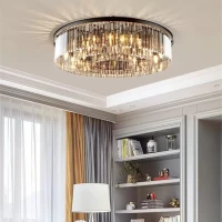 Candelabru Cristal Brady Ø60cm, 18xE14, Circular, Gri Candelabru Cristal Brady Ø60cm, 18xE14, Circular, Gri