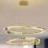 Lustra LED suspendata cu cristal PRISM REGAL 81W, 2 Cercuri, lumina Rece/Calda/Neutra, Dimabila, Auriu, Inaltime Reglabila [2]