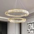 Lustra LED suspendata cu cristal PRISM REGAL 81W, 2 Cercuri, lumina Rece/Calda/Neutra, Dimabila, Auriu, Inaltime Reglabila [4]