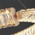 Lustra LED suspendata cu cristal PRISM REGAL 117W, 2 Cercuri, lumina Rece/Calda/Neutra, Dimabila, Auriu, Inaltime Reglabila [2]