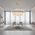 Candelabru Cristal, LINDERHOF Magno, 61W, Diametru 60cm, Lumina Rece/Calda/Neutra, Auriu, Inaltime Reglabila [2]