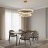 Candelabru Cristal, LINDERHOF Magno, 61W, Diametru 60cm, Lumina Rece/Calda/Neutra, Auriu, Inaltime Reglabila [3]